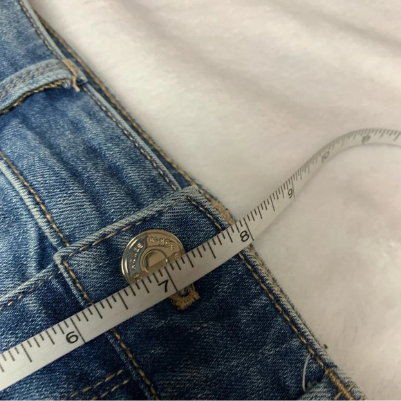 WHBM slim crop jeans size 0P multicolored stitching on the bottoms and legs - Picture 10 of 15